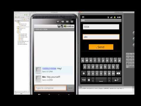 Text Messaging - Demonstrates how to create an app that implements text messaging, also known as SMS. Uses Broadcast Receivers and the SmsMessage class.