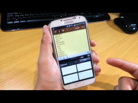 how to locate clipboard on samsung galaxy s4