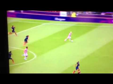 Olympics - Abby Wambach Gets Sucker Punched