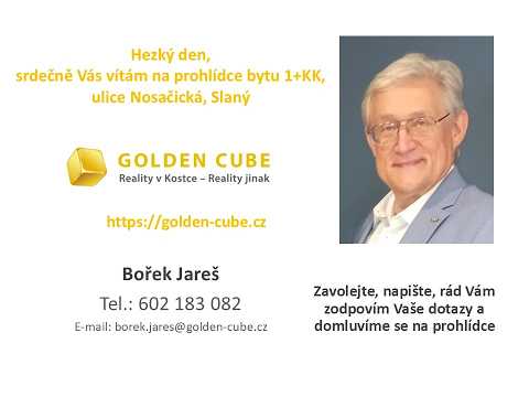 Video Prodej podkrovního bytu 1+1, 59m2, garáž, Slaný, Nosačická