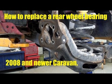 How to replace a 2008 2009 2010 Caravan rear wheel bearing