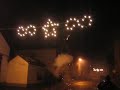 a fireworks rocket launches only a little bit, comes down and detonates on the ground