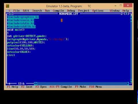 how to draw circle in turbo c