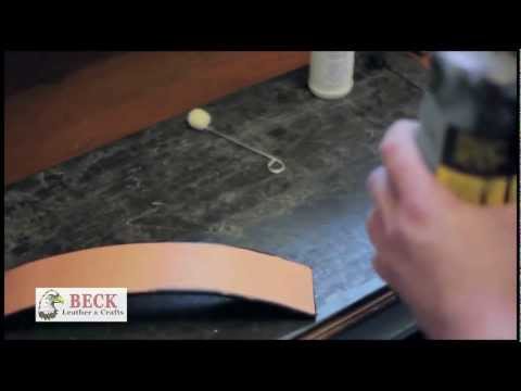 how to edge a leather belt