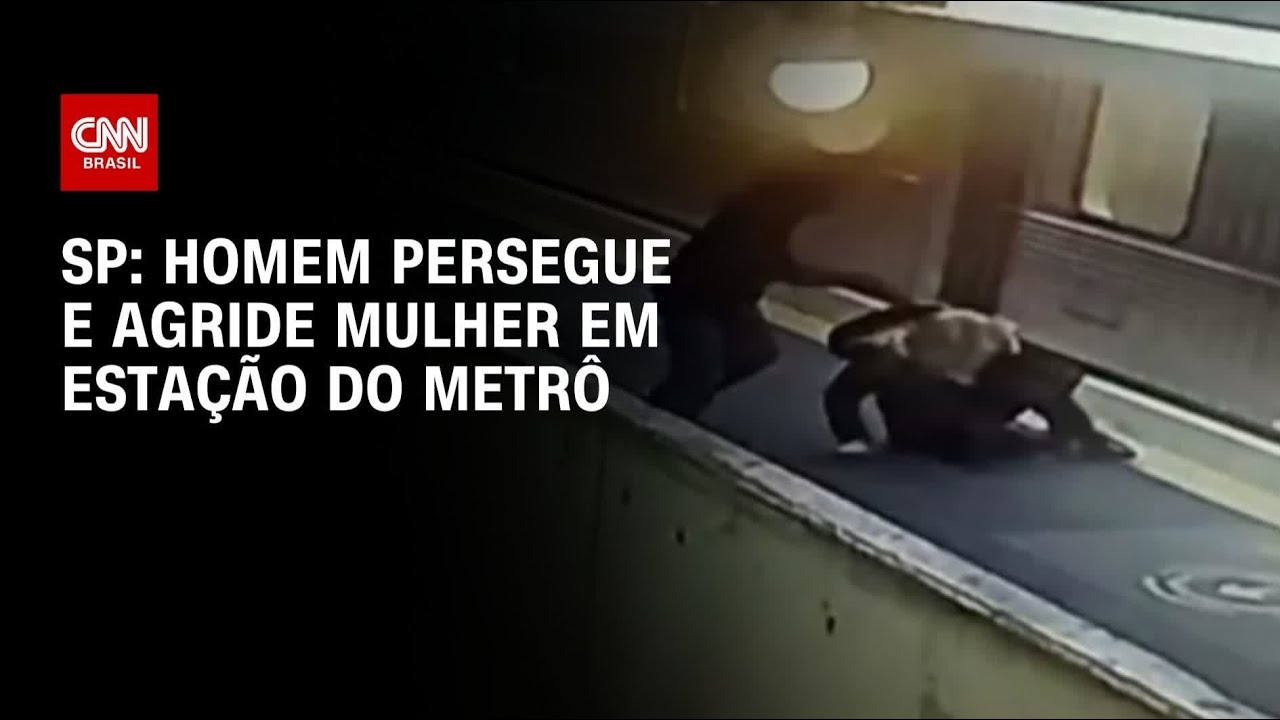 Vídeo mostra homem perseguindo e espancando mulher em estação do Metrô em SP | CNN 360°