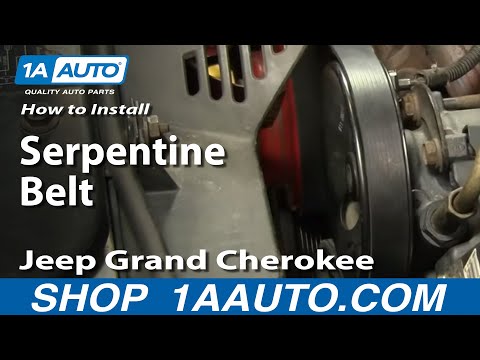 How To Install Replace Serpentine Belt Jeep Grand Cherokee 97-98 4.0L
