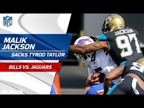 Video: Malik Jackson Sacks Tyrod Taylor on Huge Jags Blitz! | Bills vs. Jaguars | NFL Wild Card Highlights