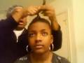 Braided Curly Mohawk on 14 year old Girl's Relaxed/Permed Straight Hair (NO HEAT)