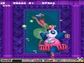 insanity continues (only in japan, regretfully), as 2 years later in 1994, konami treated the fans with this great upgrade on the sucessfull parodius. this time, with many more playable characters, such has konami references kid dracula and goemon. also, player two would take on the side kicks equivalent of player one(vic viper=lord british, twinbee= winbee, goemon=ibisumaru). enjoy crane world!