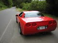 2004 corvette z06 lays down some rubber
