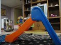 Evie on the slide