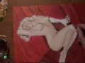 Lady in red -Marilyn Monroe-Speed painting Manele-Gratis.net