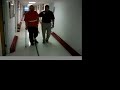 Steve walking in physical therapy