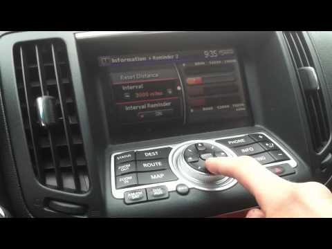 How to Reset the Maintenance Reminder on an Infiniti G35