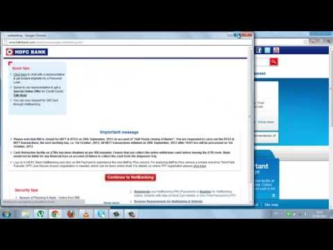 how to apply hdfc netbanking
