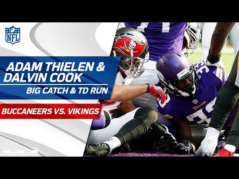 Video: Adam Thielen's Amazing Catch Sets Up Dalvin Cook's TD Dive! | Bucs vs. Vikings | NFL Wk 3 Highlights