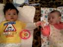 Matvey (4 mos) with yulianna (3 1/2 mos)