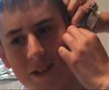 Nath getting his ear pierced