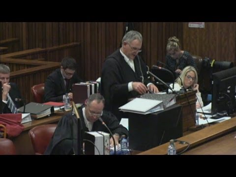 when - Subscribe to ITN News: http://bit.ly/1bmWO8h The ex-girlfriend of Oscar Pistorius claimed he fired a gun out of the sunroof of his car, after becoming angry ...