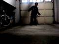 cwalking in a garage