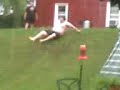rob sliding into a kid pool
