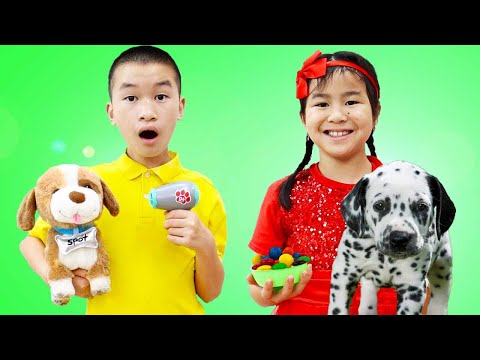 Jannie Pretend Play with New Pet Puppy Dog Toys | Pets for Kids