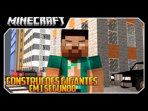 Minecraft - CONSTRUÇÕES GIGANTES EM 1S (Instant Massive Structures MOD)