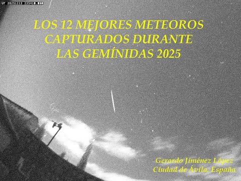 12 mejores meteoros de las Gemínidas uploaded by Gerardo Jiménez López