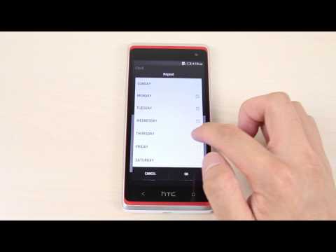 how to set alarm on htc desire c