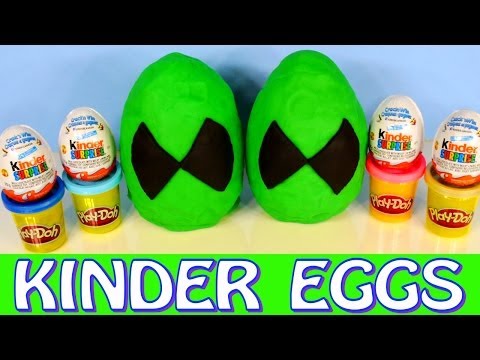 Play Doh Ben 10 Omniverse Giant Kinder Surprise Eggs Play-Doh Ben Ten Cartoon Toys