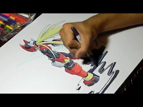 how to draw megaman x zero