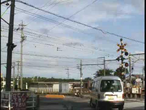 踏切風景－三岐鉄道「東藤原」駅踏切２００８年７月２７日撮影