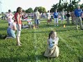 Brittney in the sack race Brittney in the sack race