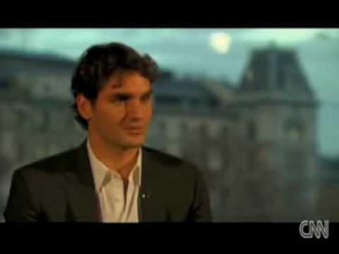 Roger Federer no puede parar de reirse