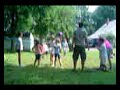Playing ball at church camp