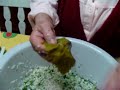 Greek cooking ,stuffed vine leaves