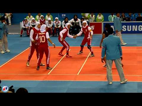Guangzhou asian game kabaddi women match - IRAN vs INDIA (semifinal- only 24min)