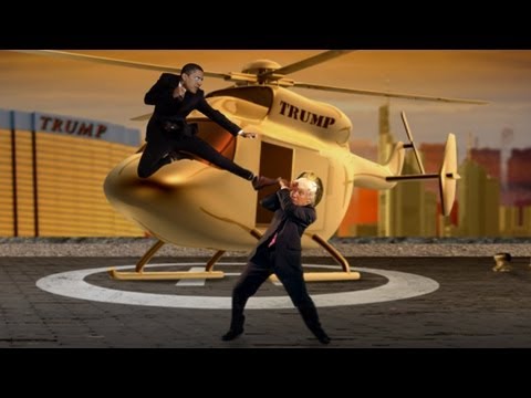slatester - In the latest episode of our Political Kombat '12, we pit the president against one of his most relentless antagonists, Donald Trump. Created by Taige Jensen...