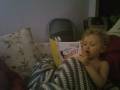 Ridgely reading Mr Brown book