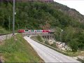 Tussen Grengiols en Mörel, dat is in deze video het camerastandpunt. De Glacier Express is onderweg naar Brig