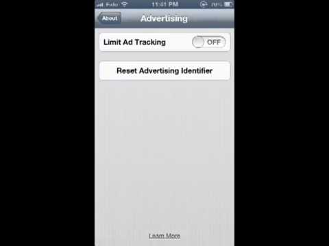 how to turn off limit ad tracking