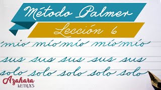 20 - Método Palmer de Caligrafía en español - Lección 6