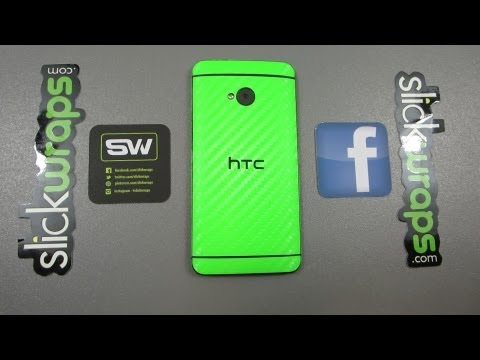 one for one - Check out their awesome selection for the HTC One! http://www.slickwraps.com/HTC-One-Wraps-Skins-s/562.htm Green one in video: http://goo.gl/P84Xp Black one ...