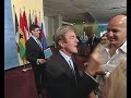french foreign minister bernard kouchner totally snapped when asked by a brown journalist about his policy in the middle east and iran's nuclear dossier. he attacked the journalist ridiculing what he described as his 