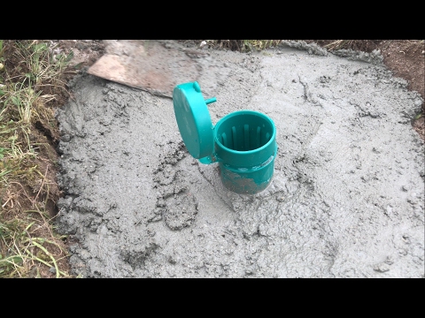 Wäschespinne einbetonieren Wäschetrockner montieren Wäscheschirm Leifheit LinoProtect 400 Anleitung