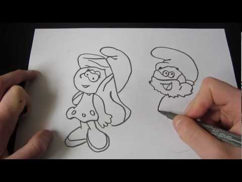 how to draw a smurf (hq)