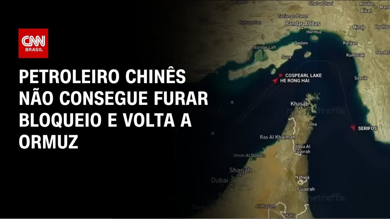 Petroleiro chinês não consegue furar bloqueio e volta para o Estreito de Ormuz | BASTIDORES CNN