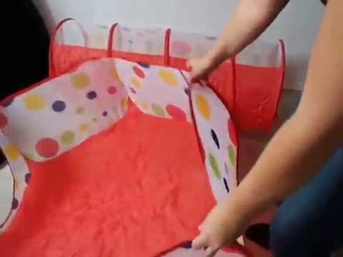 ODOLAND 3in1 Bällebad Spielzelt Spieltunnel, Sehr groß, der absolute Hit für jeden Kindergeburtstag