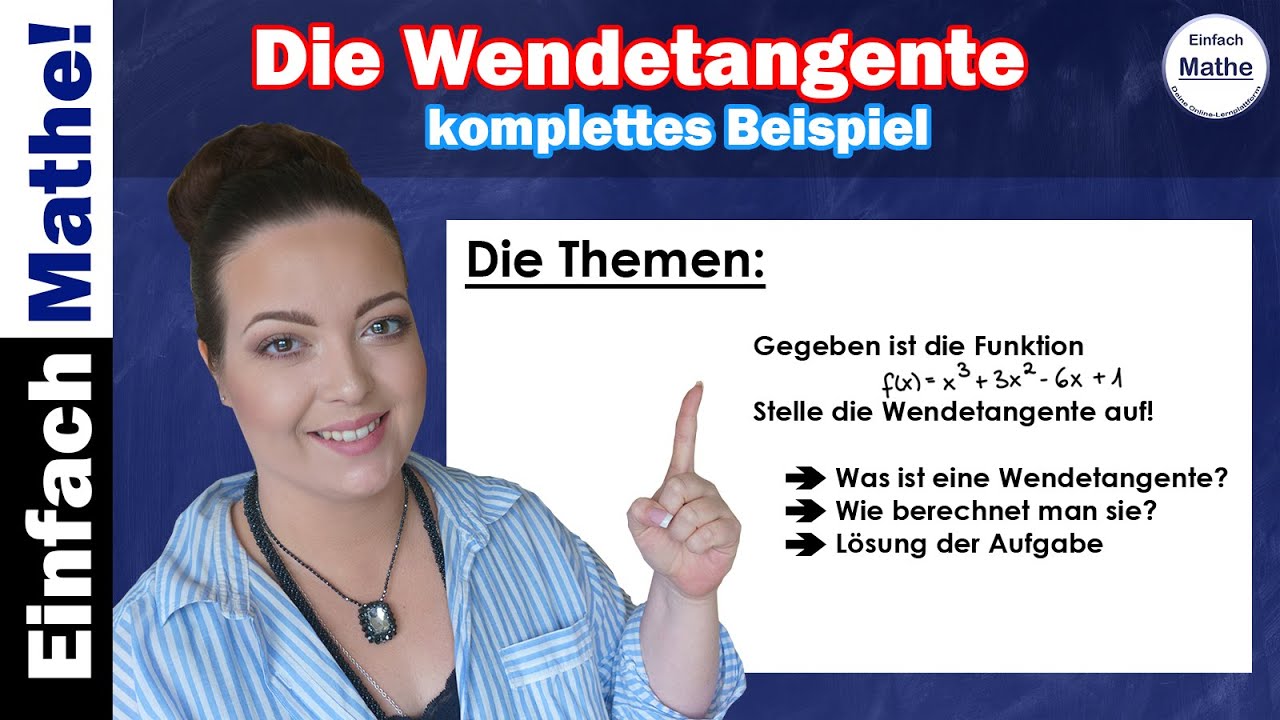 Die Wendetangente | Berechnung Wendepunkt und Tangente by einfach mathe!