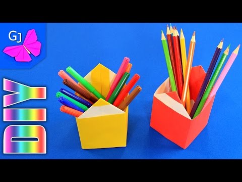Как сделать для карандашей из бумаги оригами Как сделать для карандашей из бумаги оригами